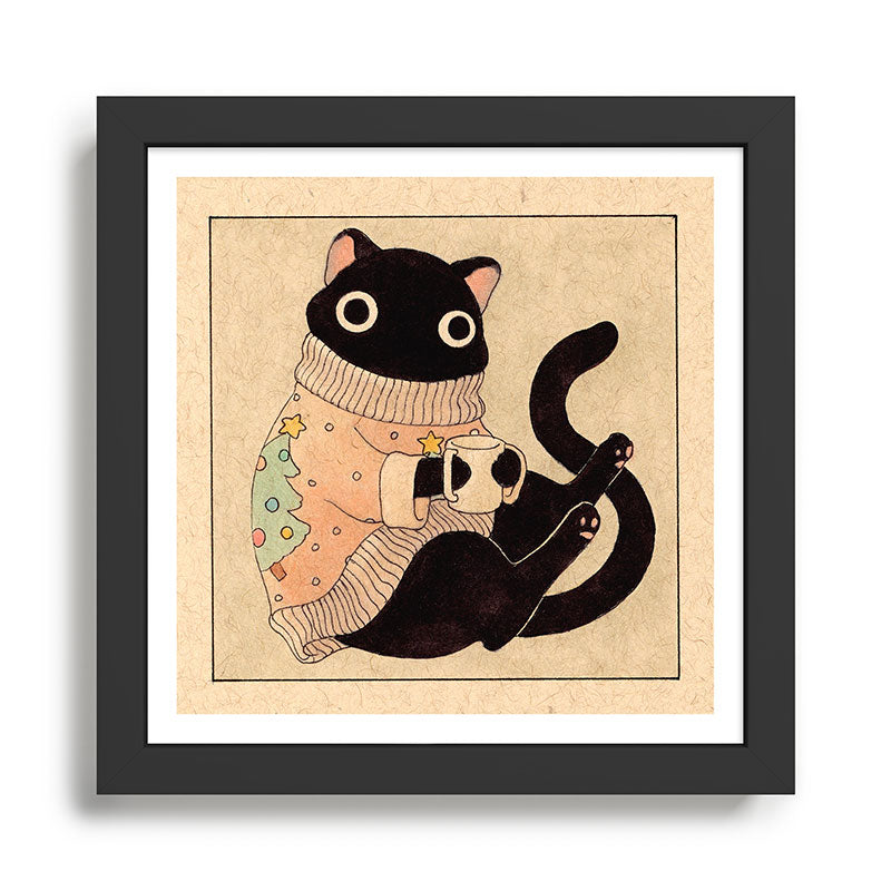Christmas Cat 01 Framed Art Print Gallery Image 1