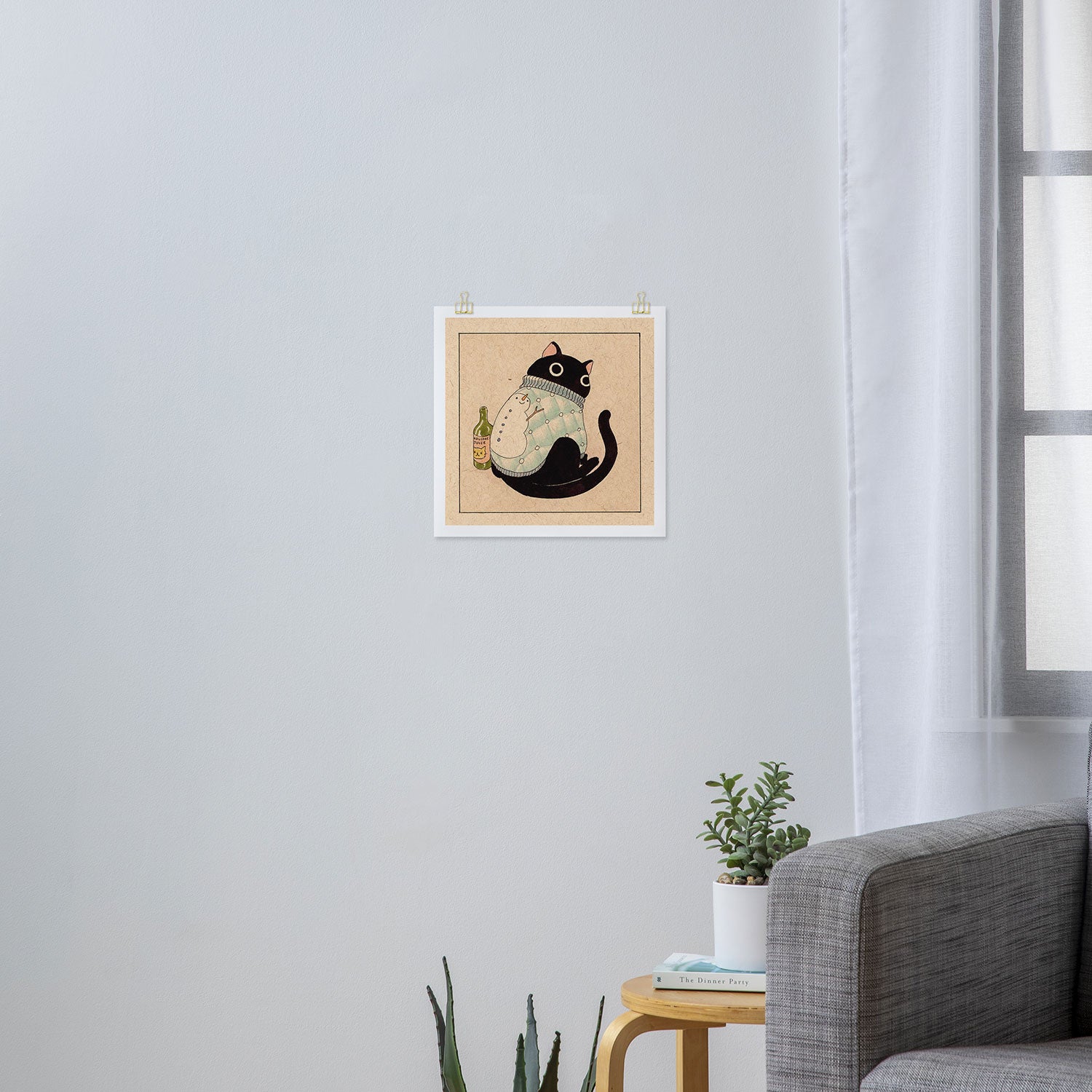 Christmas Cat 03 Art Print Gallery Image 3