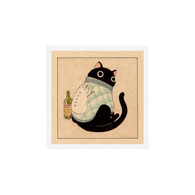 Christmas Cat 03 Art Print Gallery Image 1