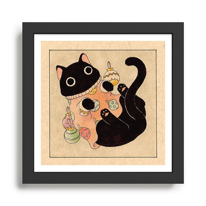Christmas Cat 04 Framed Art Print Gallery Image 1