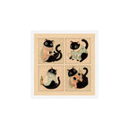 Christmas Sweater Cats Art Print Square Gallery Image 1