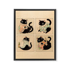 Christmas Sweater Cats Framed Canvas Print Gallery Image 8