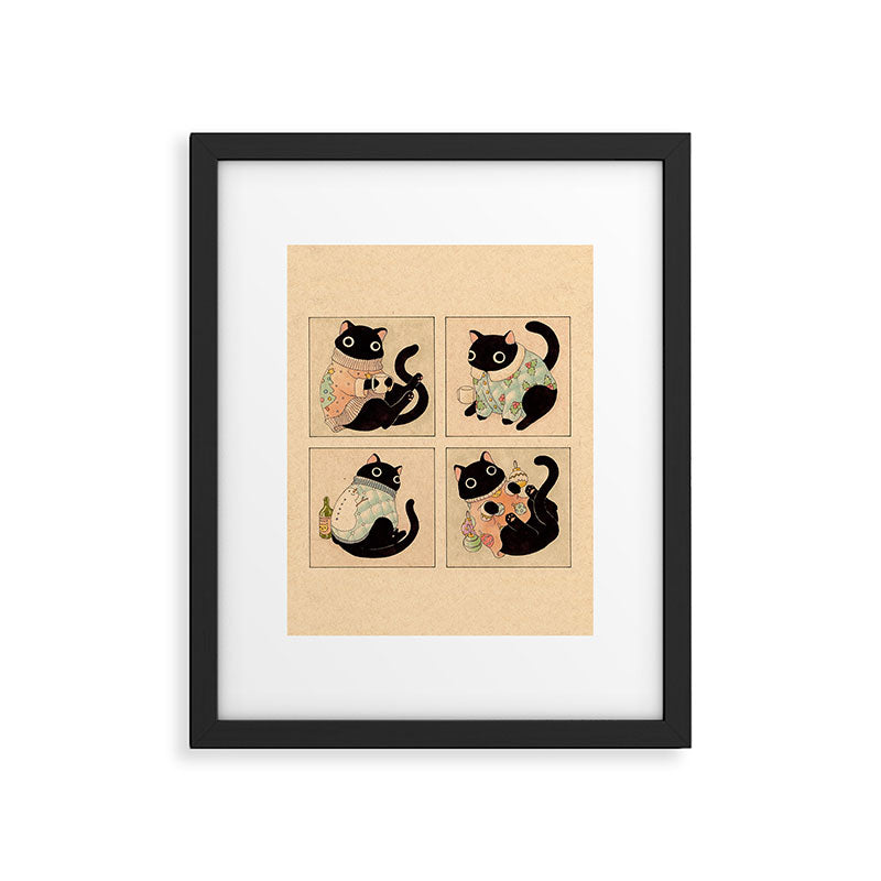 Christmas Sweater Cats Framed Art Print Gallery Image 6