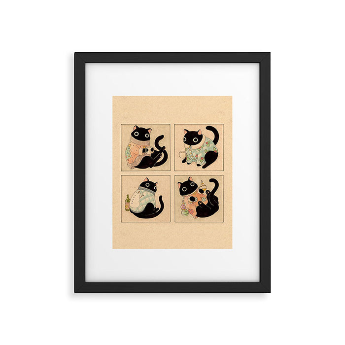 Christmas Sweater Cats Framed Art Print Gallery Image 1