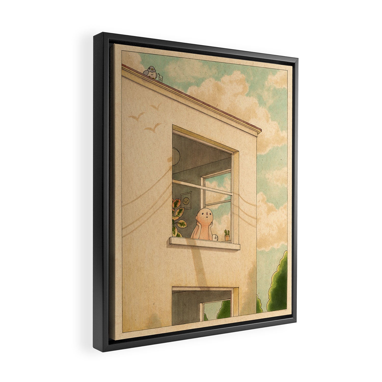 Corner Window Framed Canvas Print Gallery Image 2