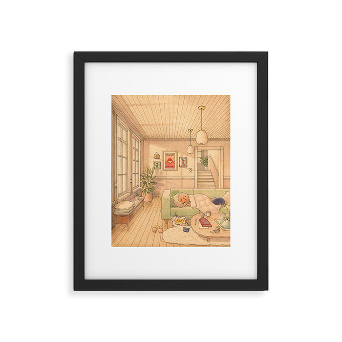 Couch Nap 2 Framed Art Print Gallery Image 1