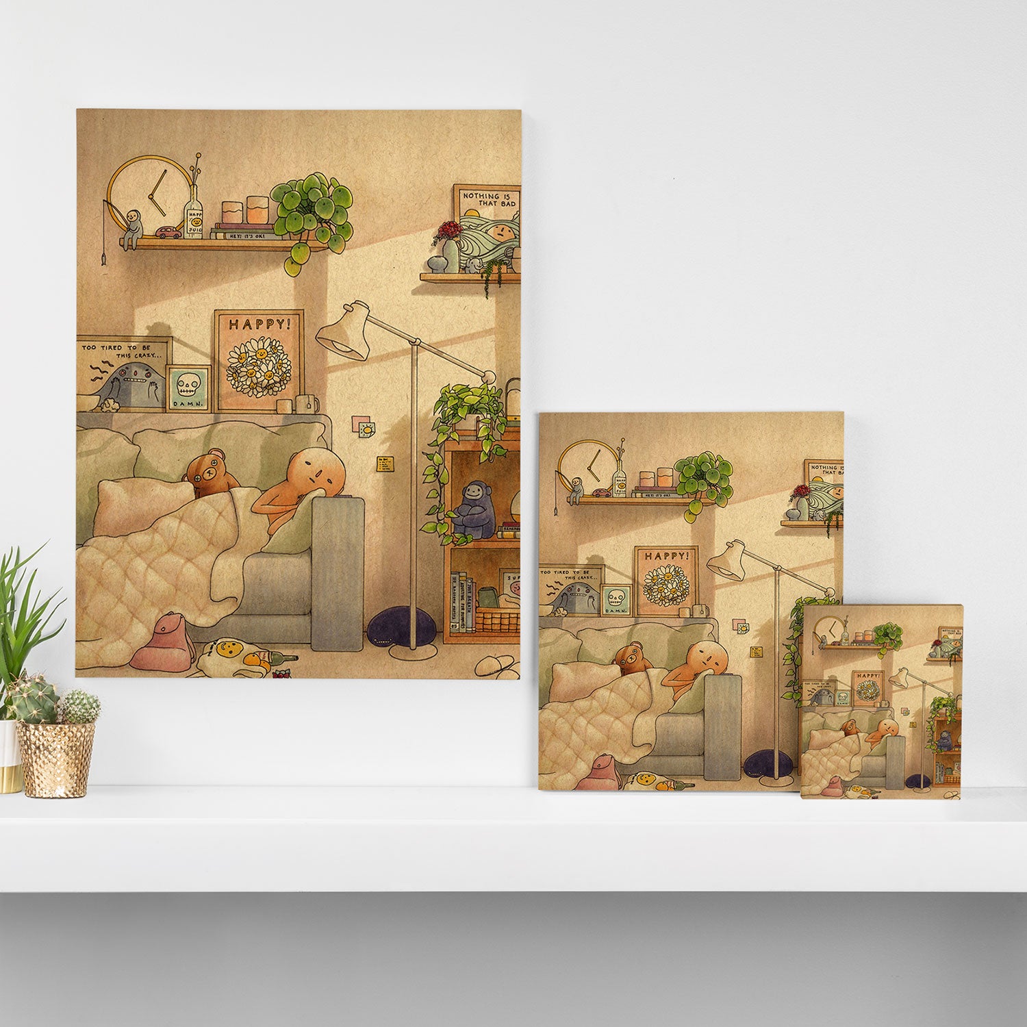 Couch Nap Canvas Print Gallery Image 3