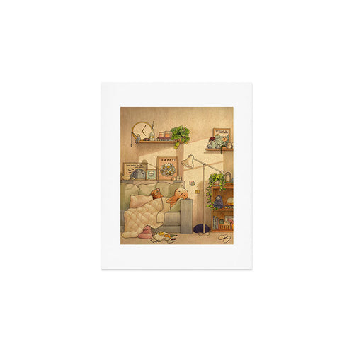 Couch Nap Art Print Gallery Image 1