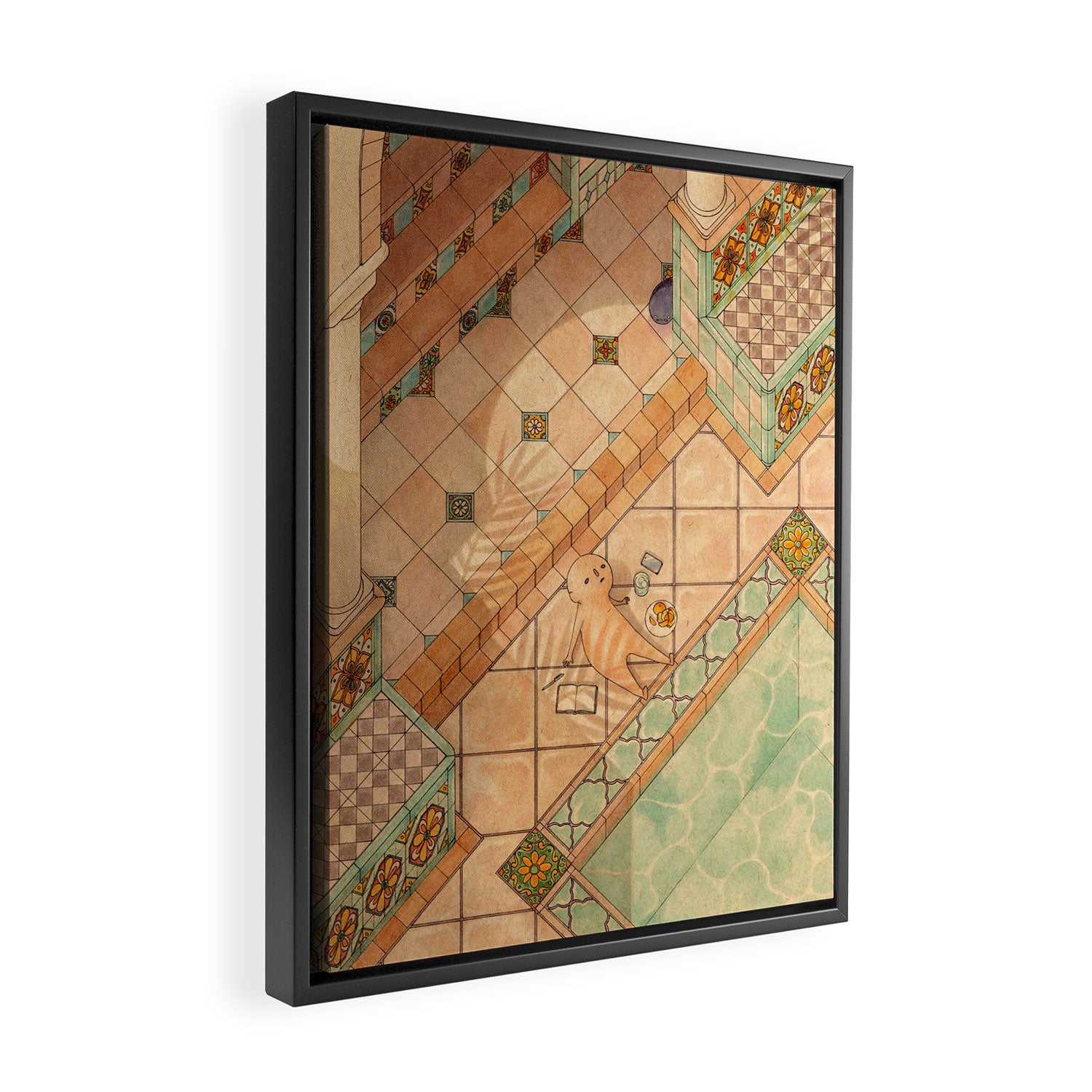 Courtyard Framed Canvas Print Gallery Image 2