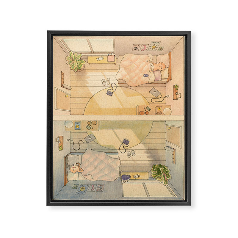Day and Night Framed Canvas Print Gallery Image 6