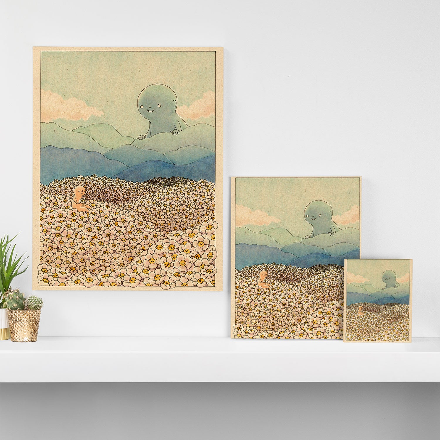 Diasy Fields Canvas Print Gallery Image 3
