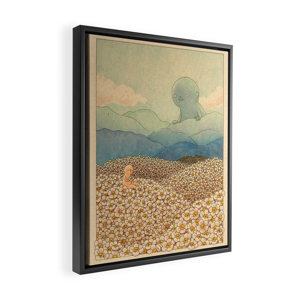 Diasy Fields Framed Canvas Print Gallery Image 2