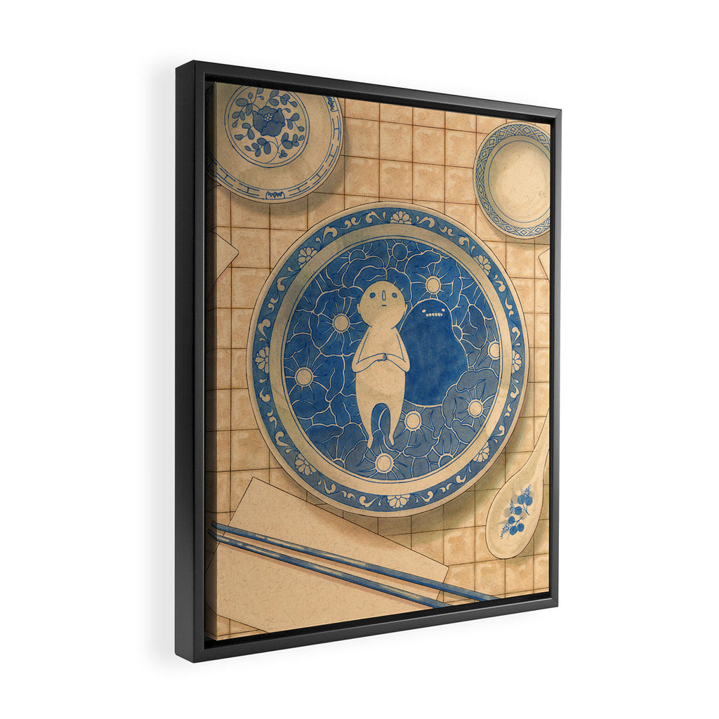 Dishes Framed Canvas Print Gallery Image 2