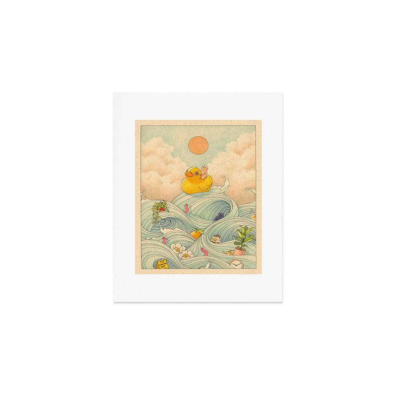 Duck At Sea Art Print