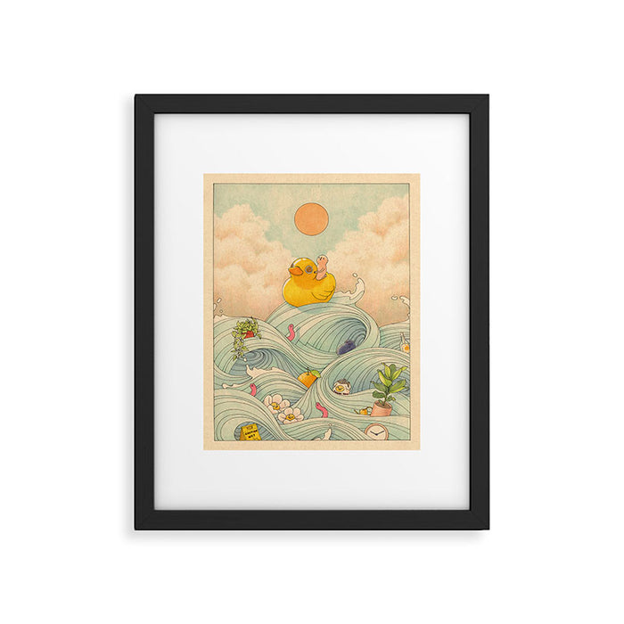 Duck at Sea Framed Art Print Gallery Image 1