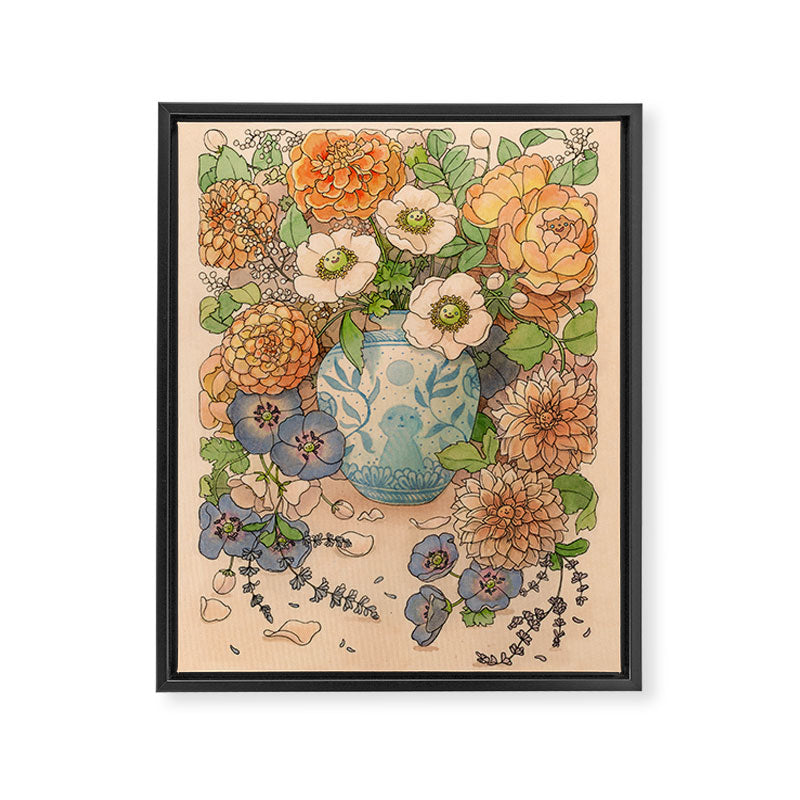 Fall Flowers Framed Canvas Print Gallery Image 6