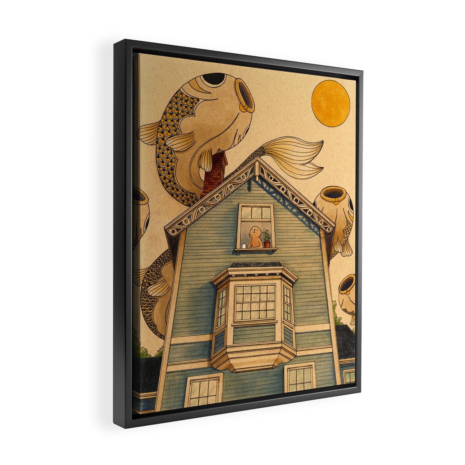 Fish Migration Framed Canvas Print Gallery Image 2