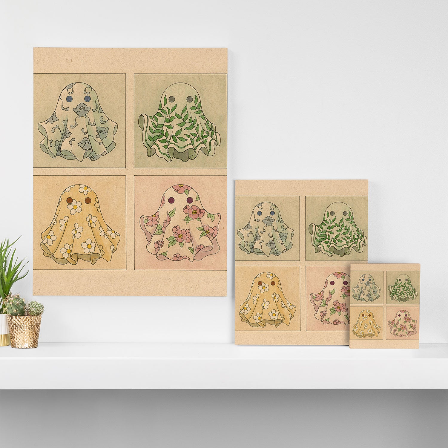 Floral Ghosties Canvas Print Gallery Image 3
