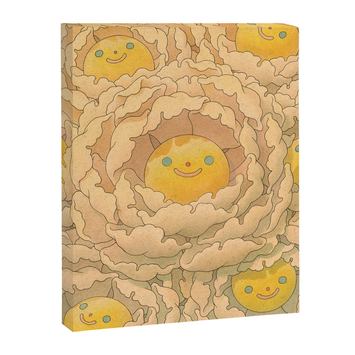 Floral White Canvas Print Gallery Image 1