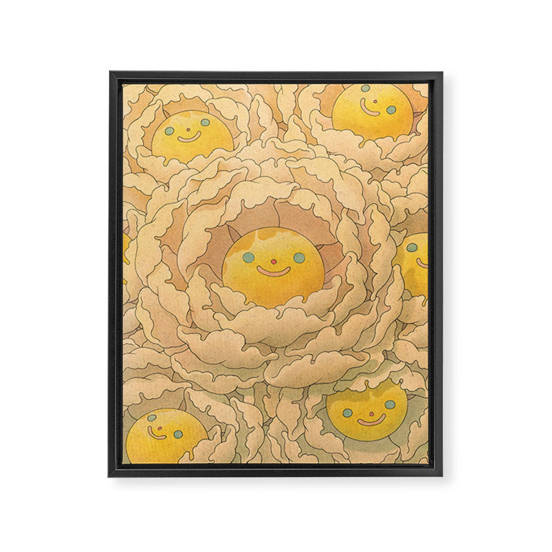 Floral White Framed Canvas Print Gallery Image 6