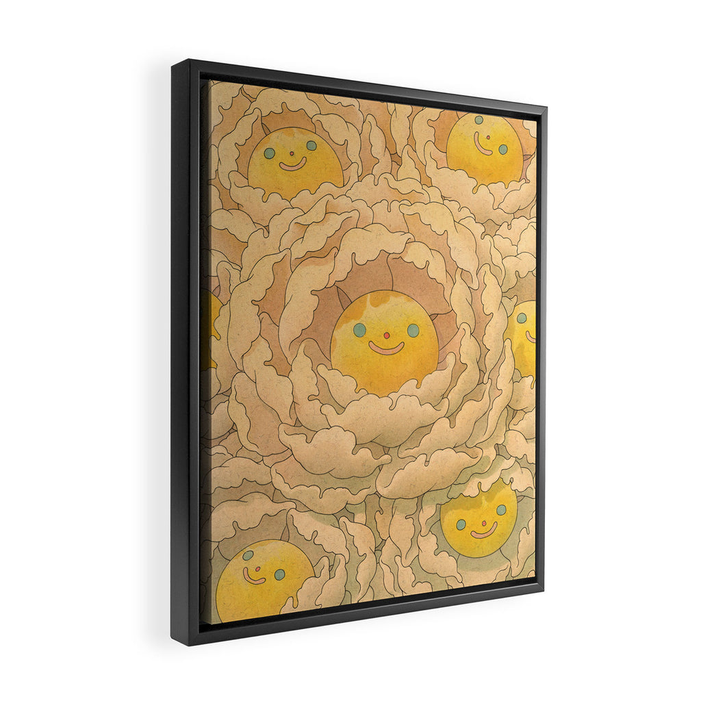 Floral White Framed Canvas Print Gallery Image 2