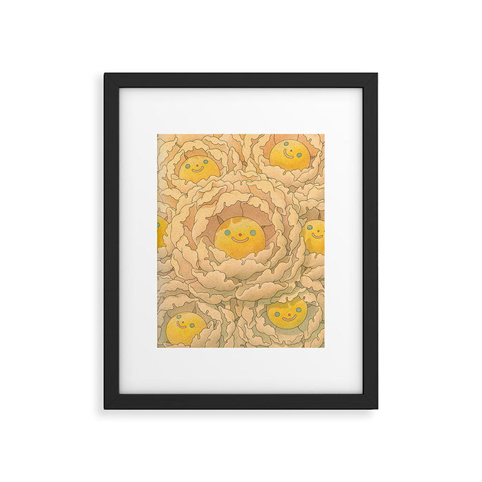 Floral White Framed Art Print Gallery Image 1