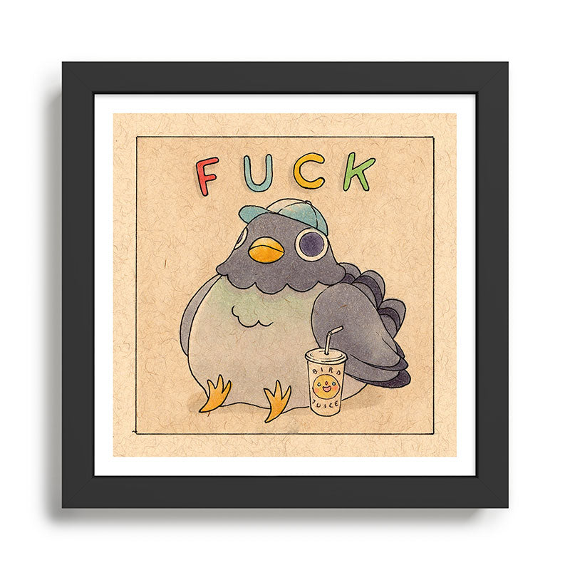 'Fuck' Pigeon 01 Framed Art Print Gallery Image 1