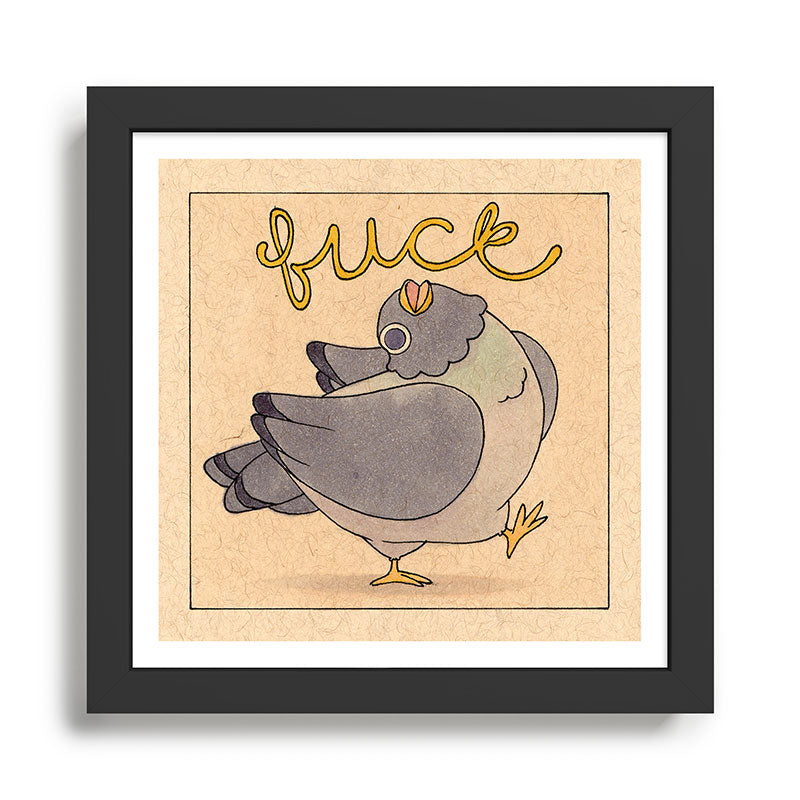 'Fuck' Pigeon 02 Framed Art Print Gallery Image 1