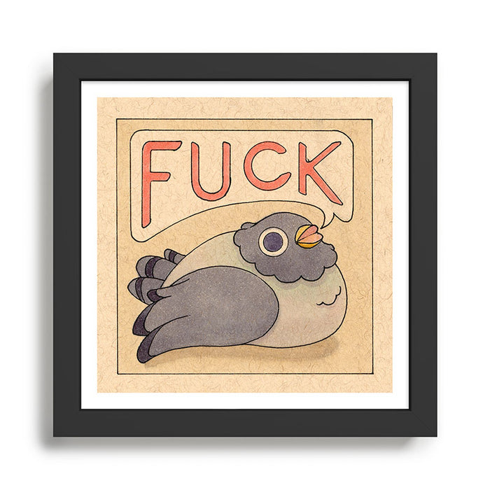 'Fuck' Pigeon 03 Framed Art Print Gallery Image 1
