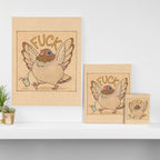 'Fuck' Pigeon 04 Canvas Print Gallery Image 3