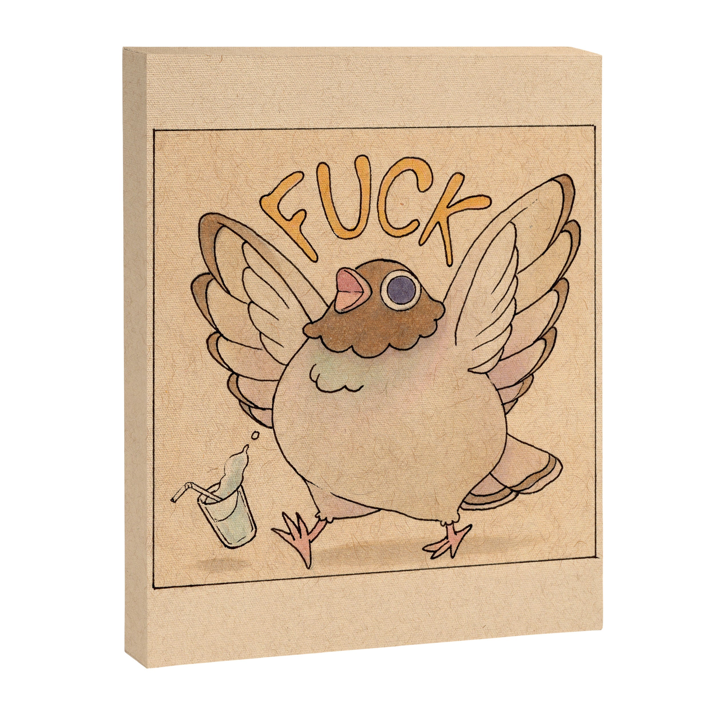 'Fuck' Pigeon 04 Canvas Print Gallery Image 3