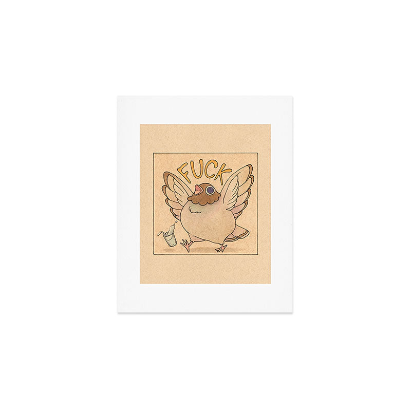 'Fuck' Pigeon 04 Art Print Gallery Image 1