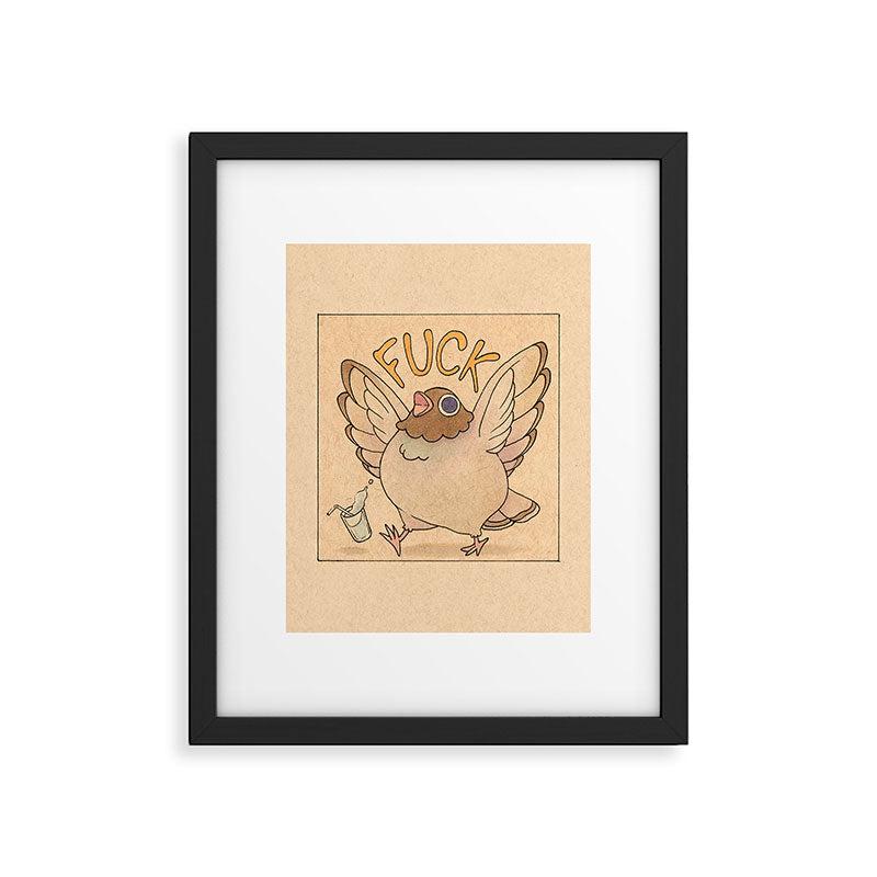 'Fuck' Pigeon 04 Framed Art Print Gallery Image 6