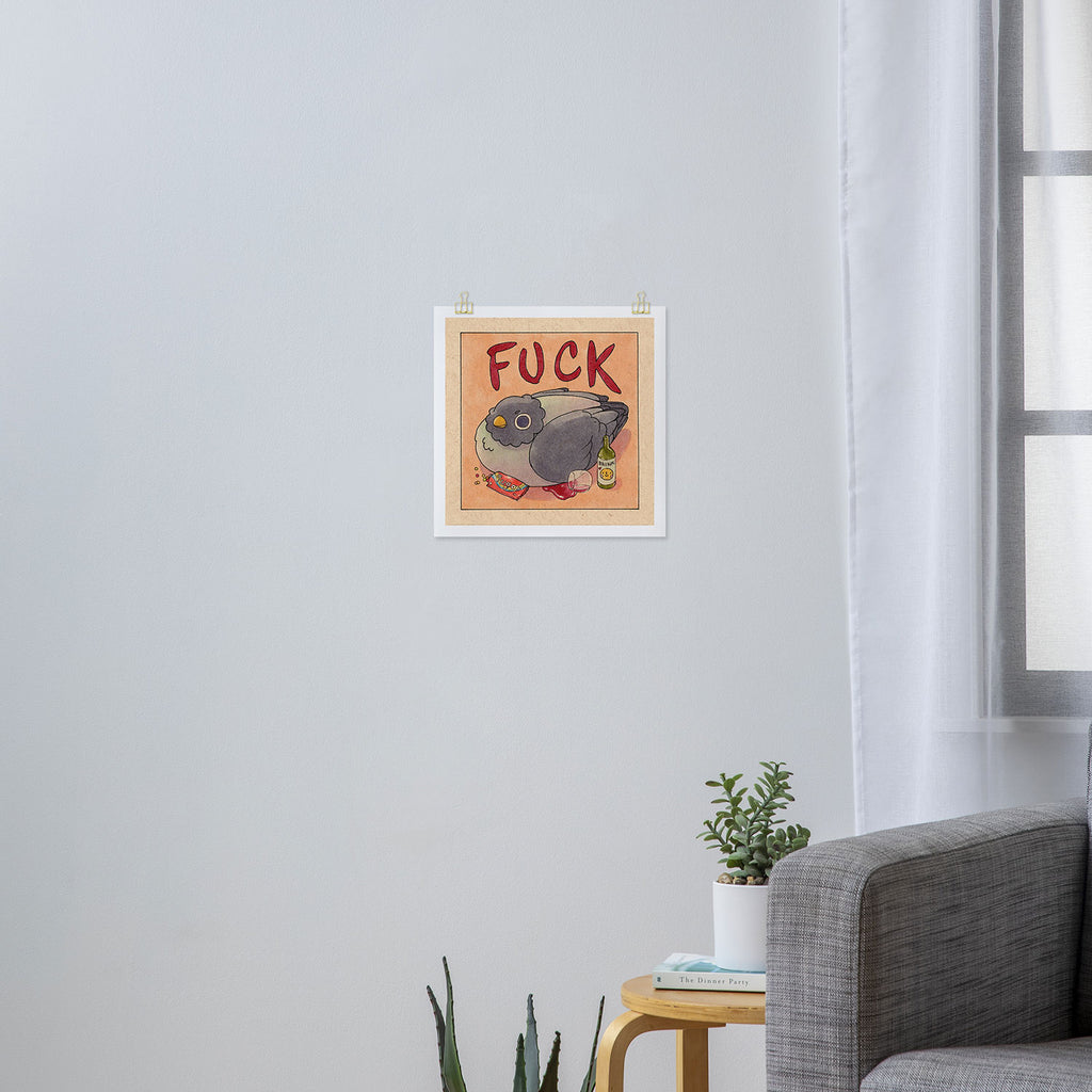 'Fuck' Pigeon 05 Art Print Gallery Image 3