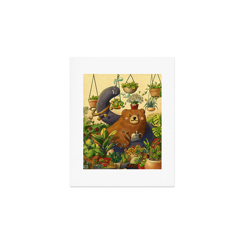 Garden Bear Art Print Gallery Image 1