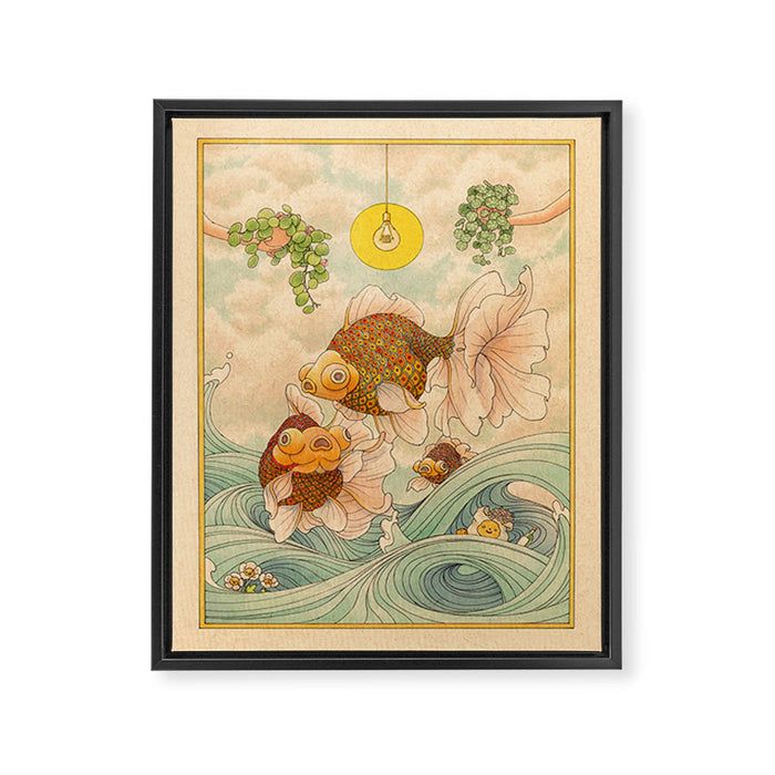 Goldfish Framed Canvas Print Gallery Image 1