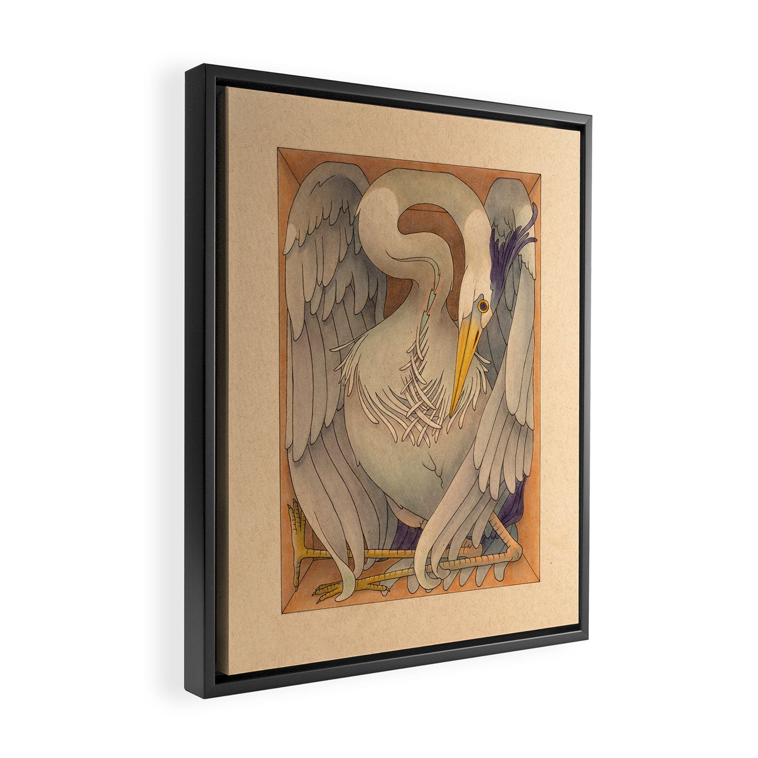 Great Blue Heron Framed Canvas Print Gallery Image 2