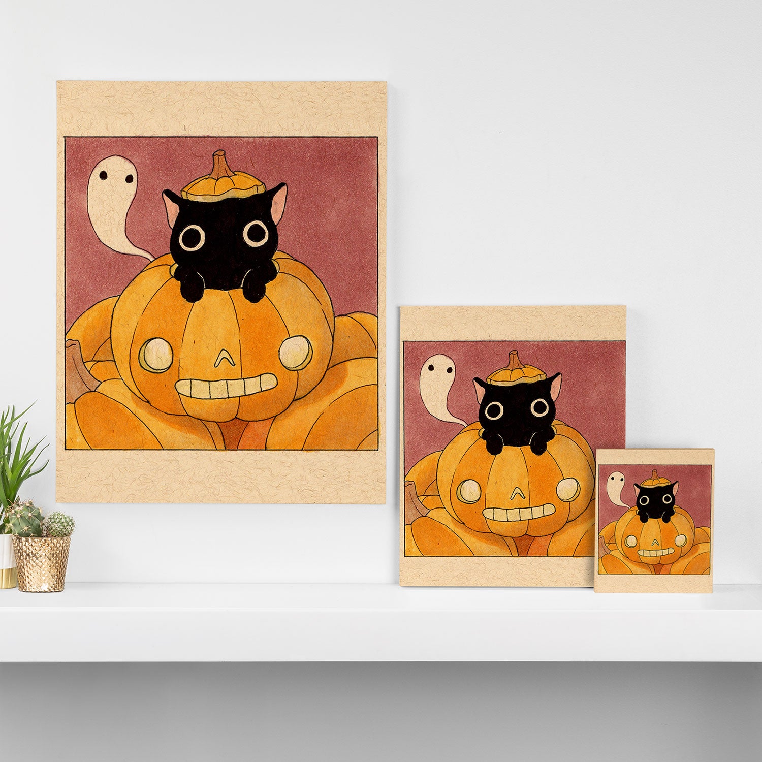 Halloween Cat 01 Canvas Print Gallery Image 3