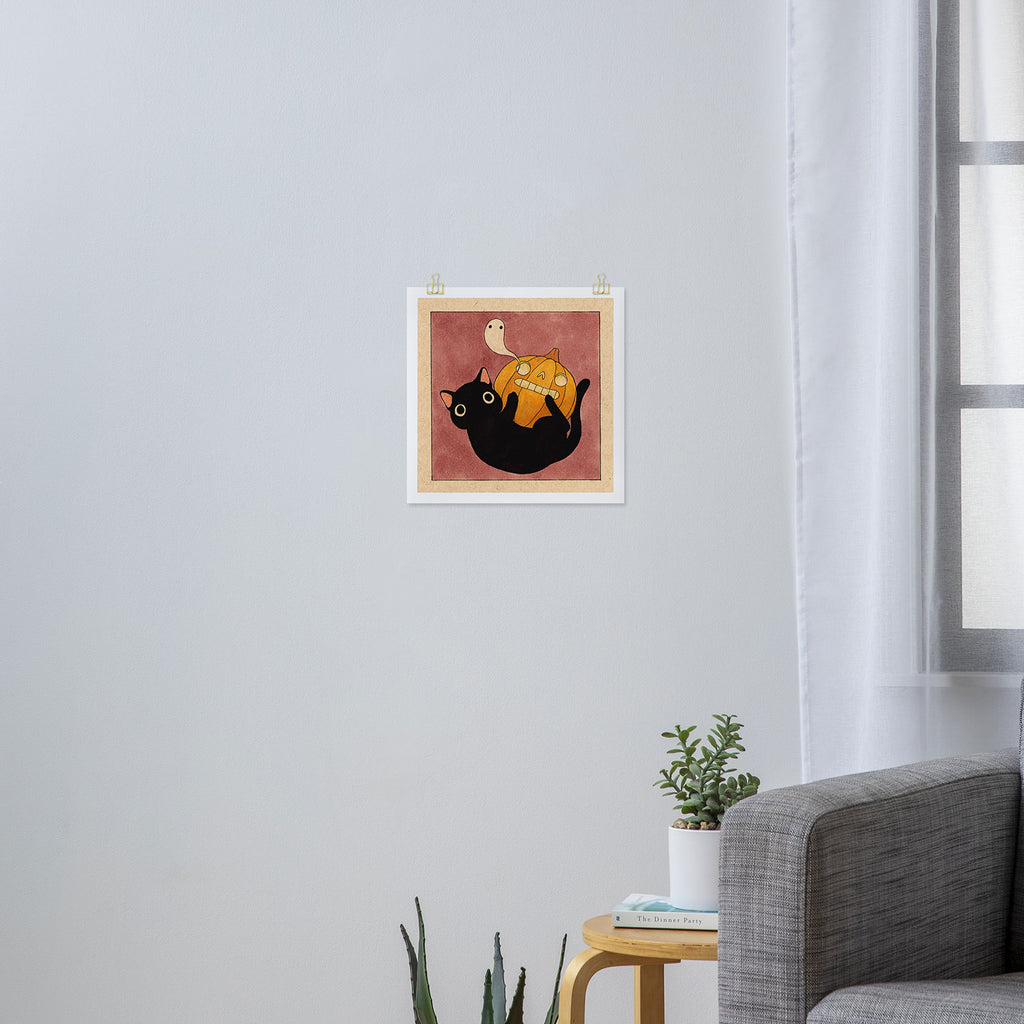 Halloween Cat 03 Art Print Gallery Image 3