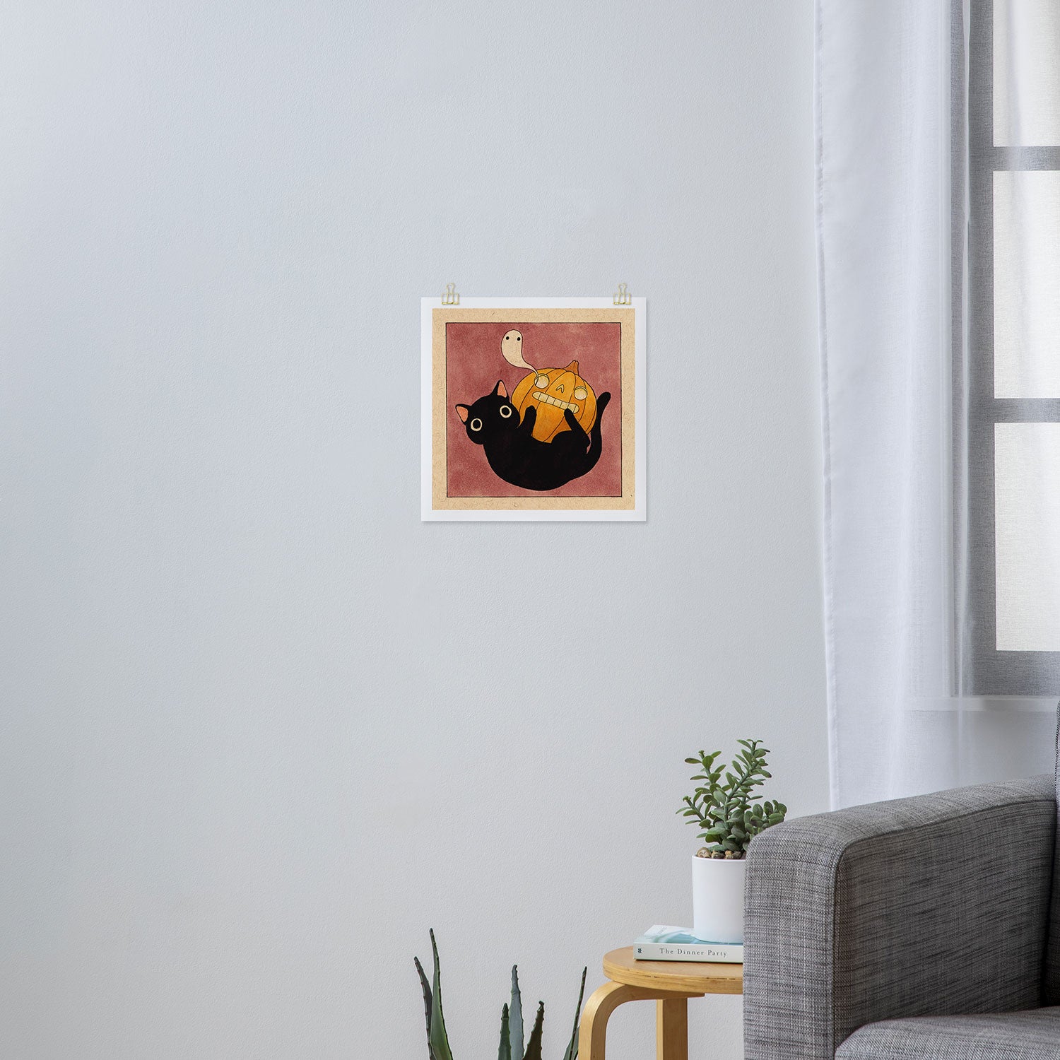 Halloween Cat 03 Art Print Gallery Image 3