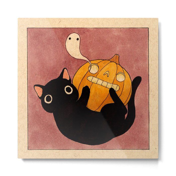 Halloween Cat 03 Metal Print Gallery Image 1