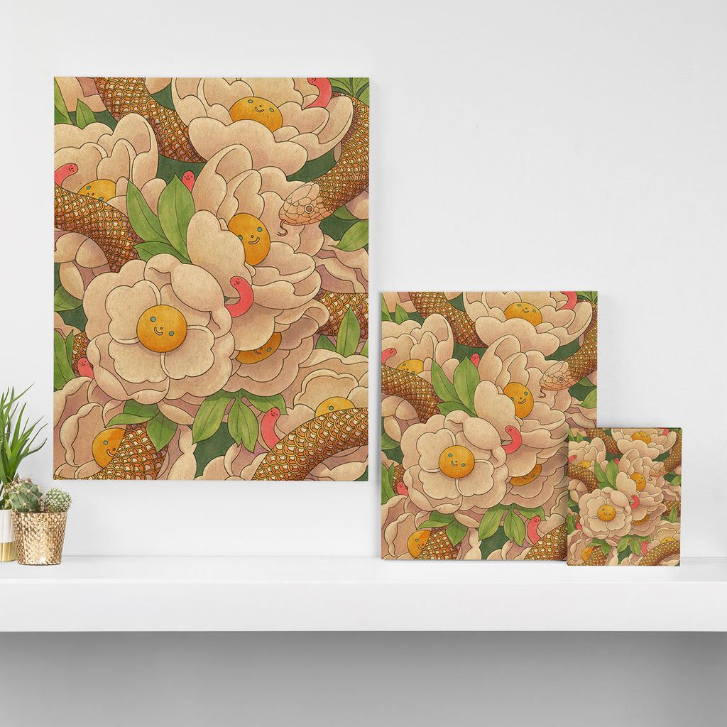 Happy Floral Canvas Print Gallery Image 3