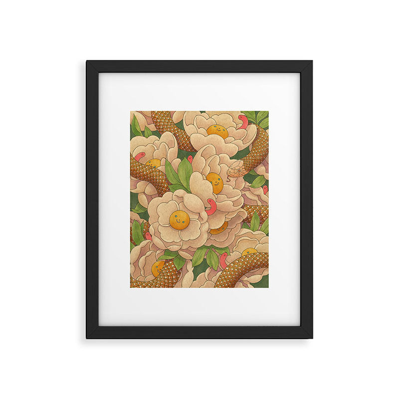 Happy Floral Framed Art Print Gallery Image 4