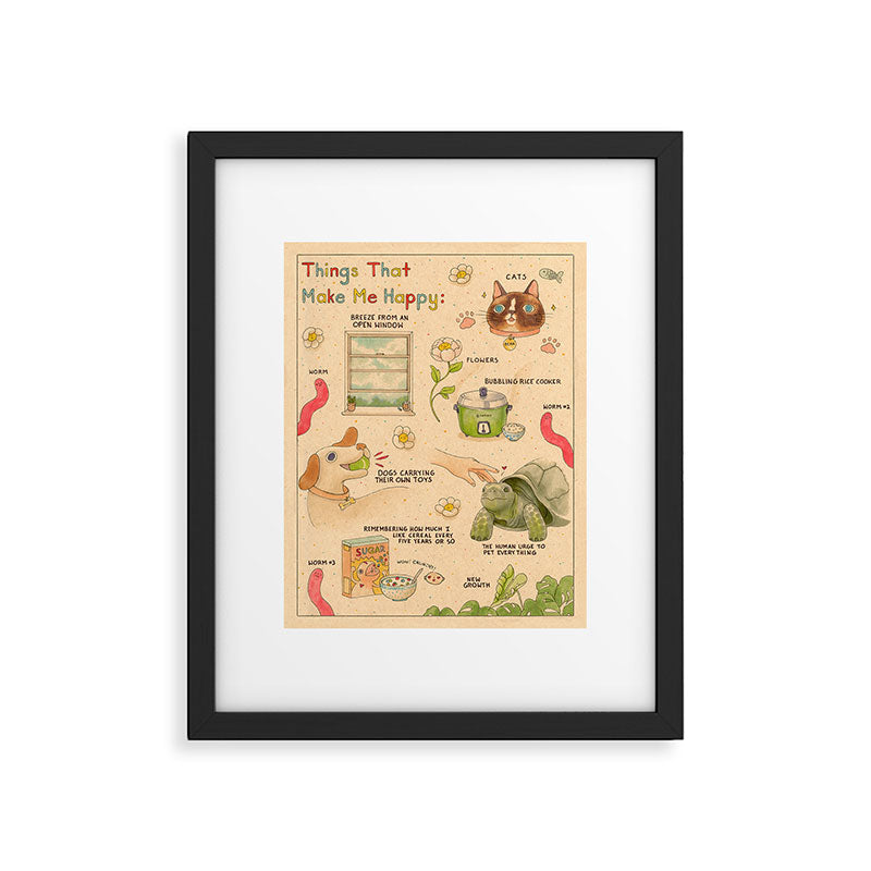 Happy Framed Art Print Gallery Image 5