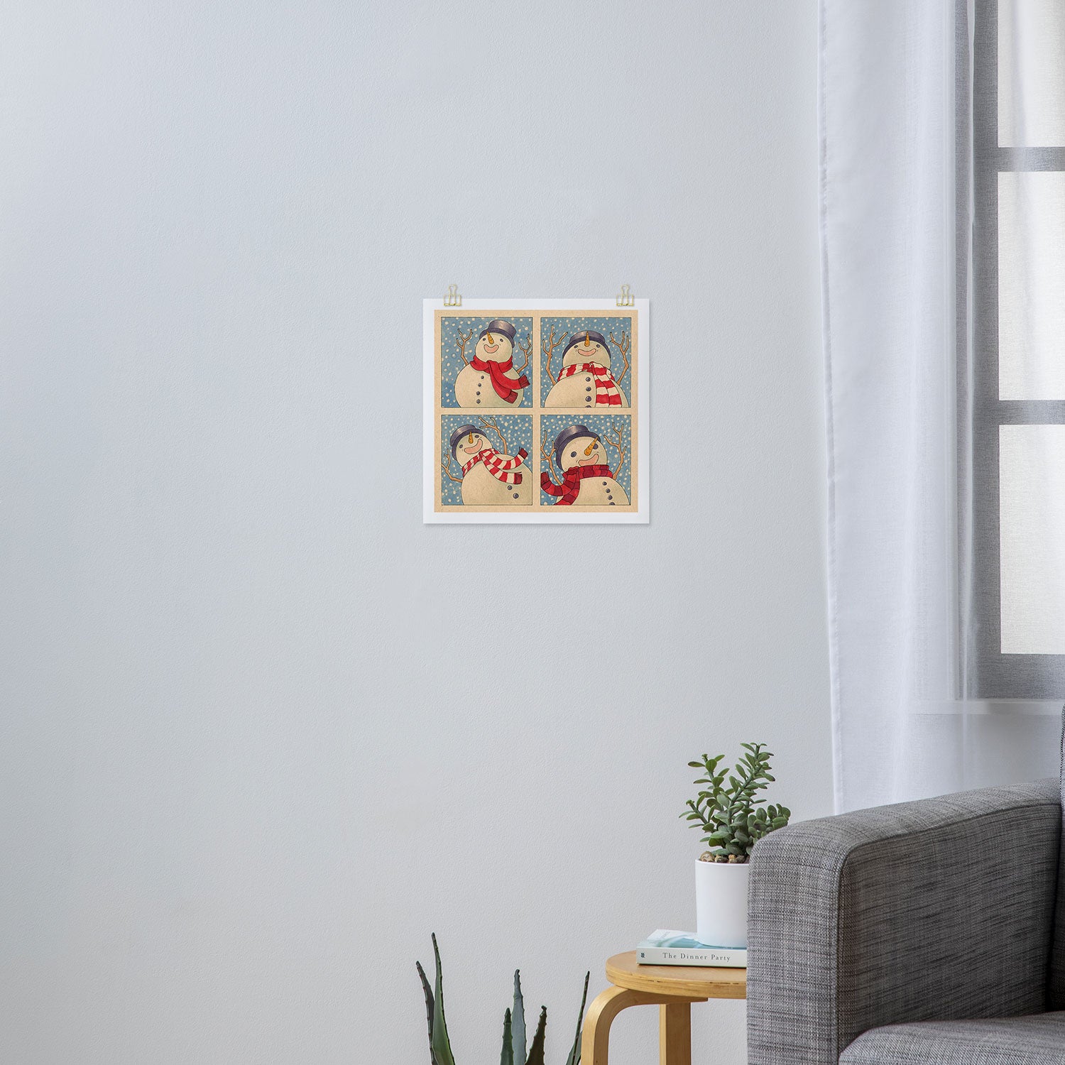 Happy Snowman Art Print Gallery Image 3