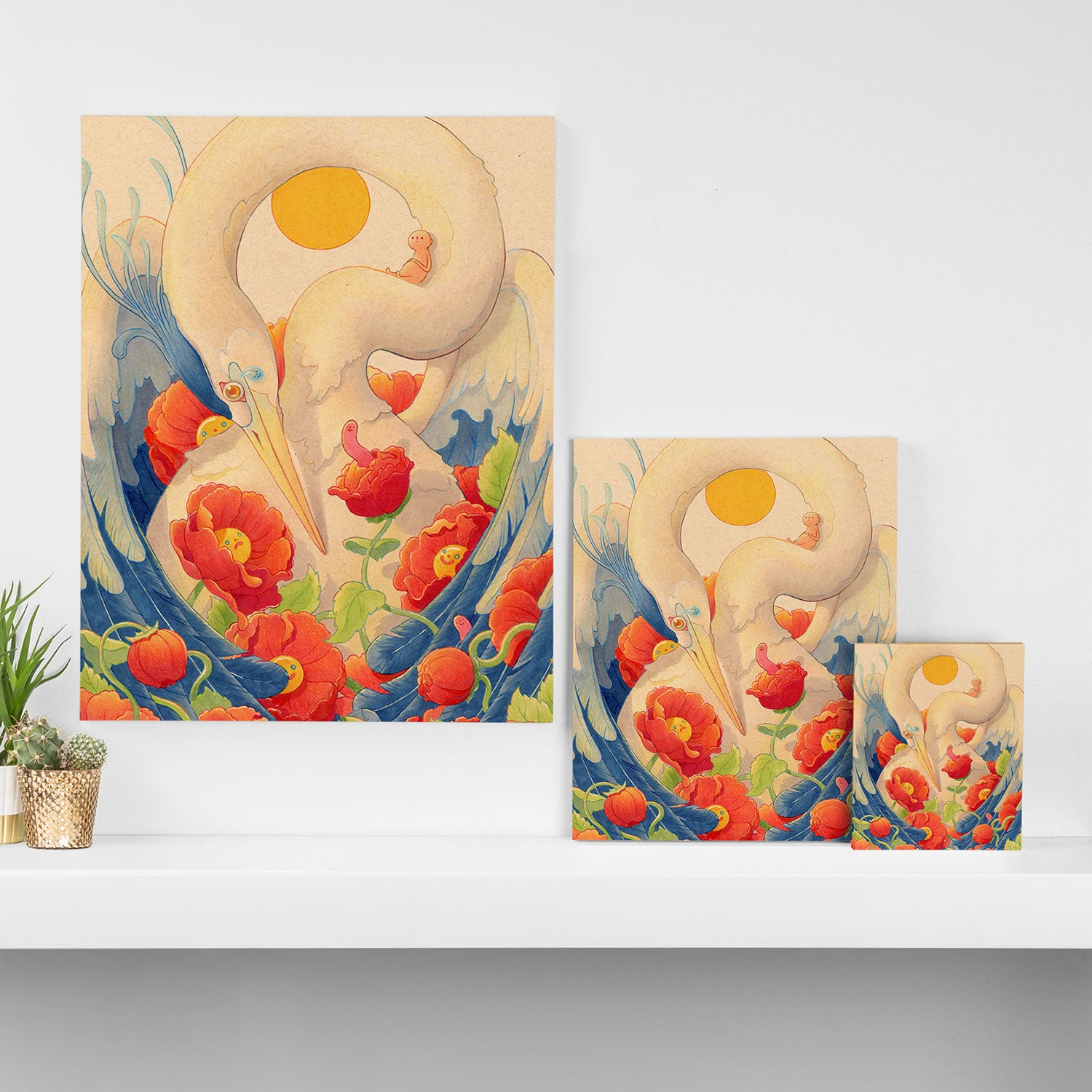 Heron and Friends Canvas Print Gallery Image 3