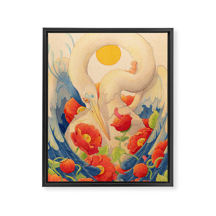 Heron and Friends Framed Canvas Print Gallery Image 1