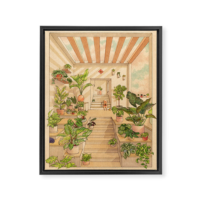 Houseplants Framed Canvas Print Gallery Image 1