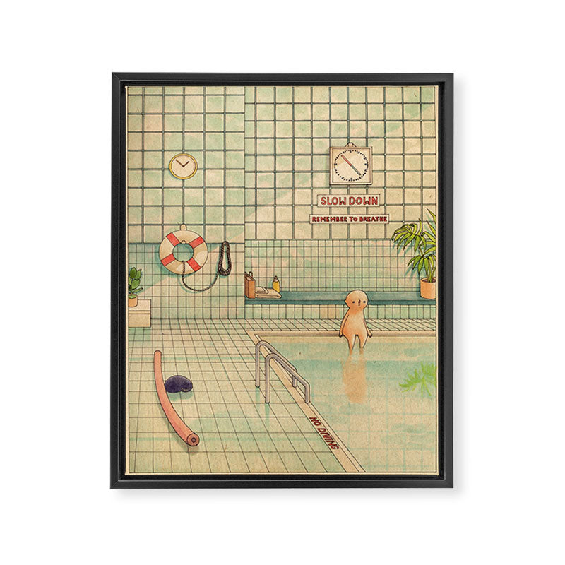 Indoor Pool Framed Canvas Print Gallery Image 6