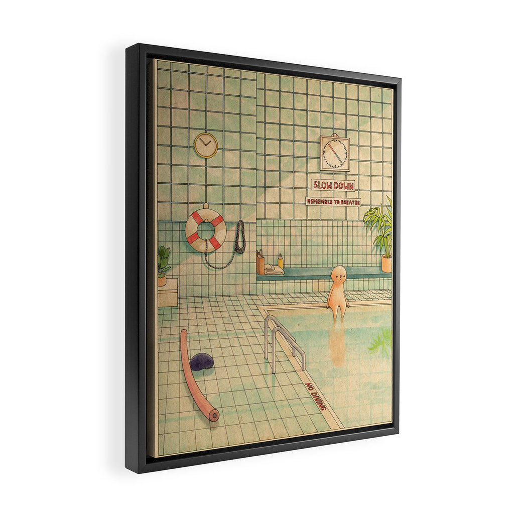 Indoor Pool Framed Canvas Print Gallery Image 2